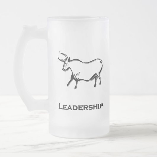 Bull Leadership Black Mattglas Bierglas (Links)