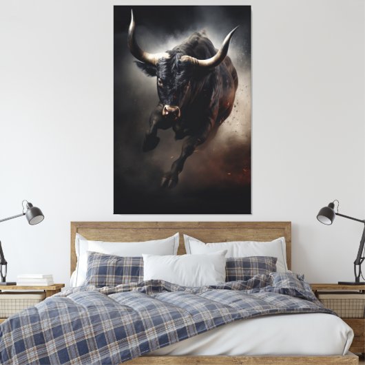 Bull Leinwand Art (Insitu (Schlafzimmer))