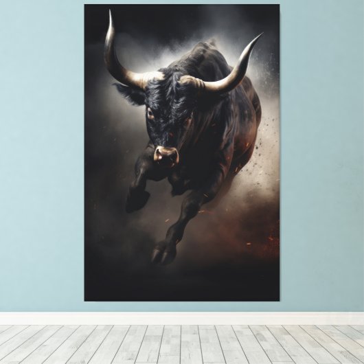 Bull Leinwand Art (Insitu (Holzboden))