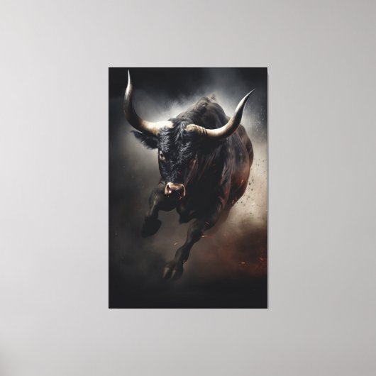 Bull Leinwand Art (Vorderseite)