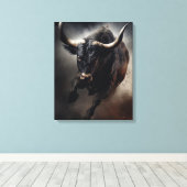 Bull Leinwand Art (Insitu (Holzboden))