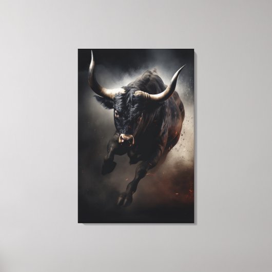 Bull Leinwand Art (Vorderseite)