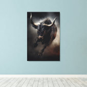 Bull Leinwand Art (Insitu (Holzboden))