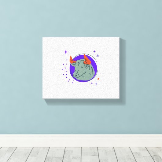 Bull Leinwanddruck (Insitu (Holzboden))