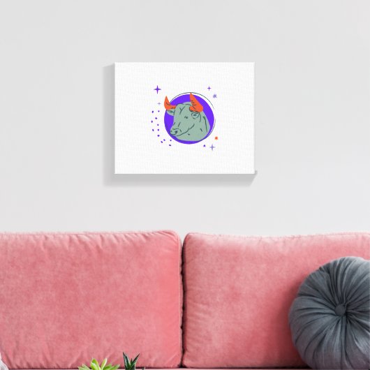 Bull Leinwanddruck (Insitu (Wohnzimmer))