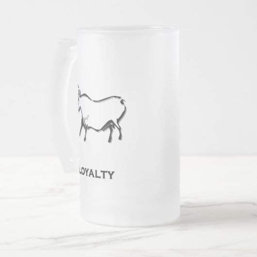 Bull Loyalty Black Mattglas Bierglas (Vorderseite Links)