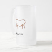 Bull-Mann Mattglas Bierglas (Vorderseite Links)