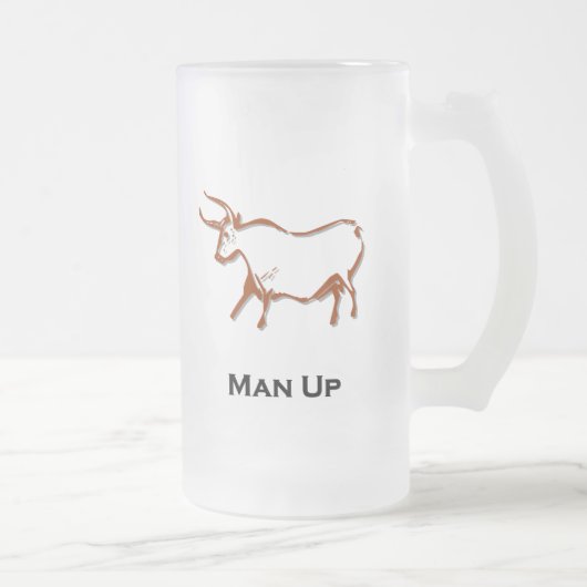 Bull-Mann Mattglas Bierglas (Rechts)