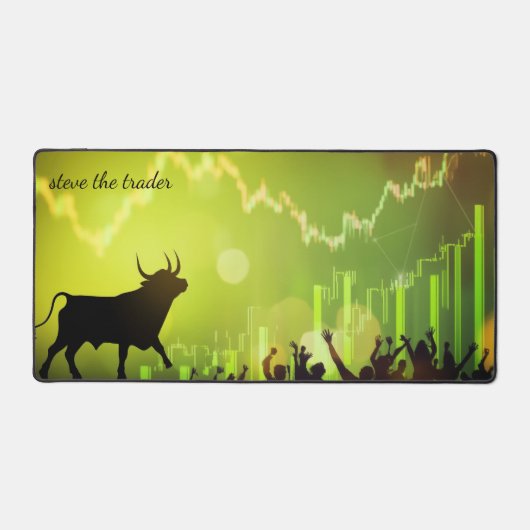 Bull Market Celebration Personalized Schreibtischunterlage (Vorderseite)