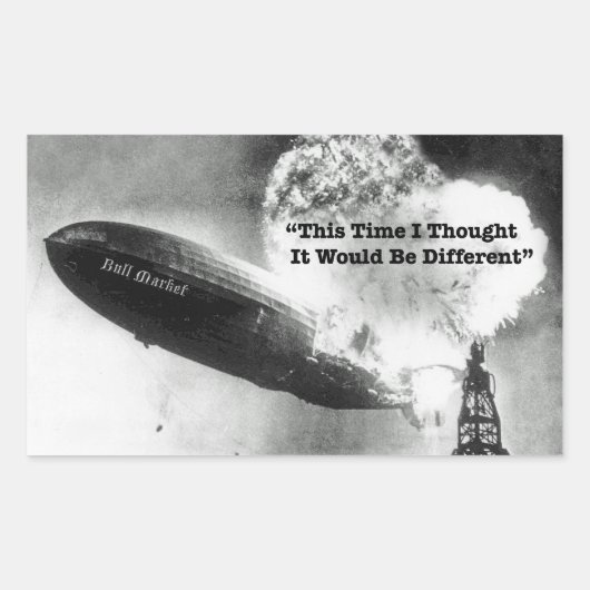 Bull Market Crash Spaß Rechteckiger Aufkleber (Vorderseite)