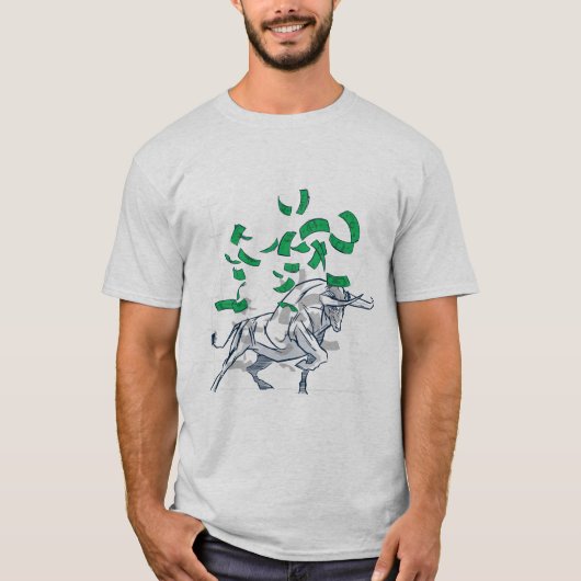 Bull Market Flying Money T - Shirt (Vorderseite)