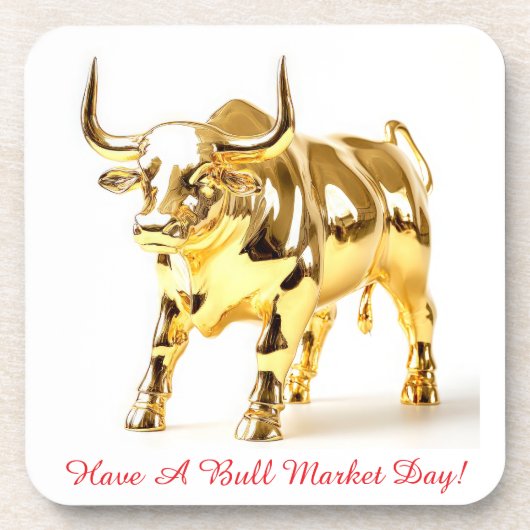 Bull Market Getränkeuntersetzer (Vorderseite)
