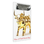 Bull Market Mini Klemmbrett (Schrägansicht)