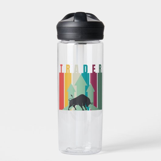 Bull market Trader | Simple design Trinkflasche (Vorderseite)