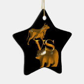 Bull Market VS Bear Market Keramik Ornament (Rechts)