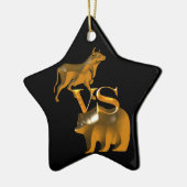 Bull Market VS Bear Market Keramik Ornament (Links)