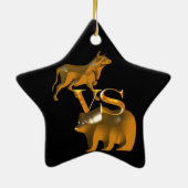 Bull Market VS Bear Market Keramik Ornament (Hinten)