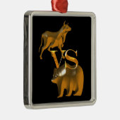Bull Market VS Bear Market Ornament Aus Metall (Rechts)
