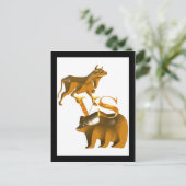Bull Market VS Bear Market Postkarte (Stehend Vorderseite)
