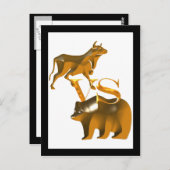 Bull Market VS Bear Market Postkarte (Vorne/Hinten)