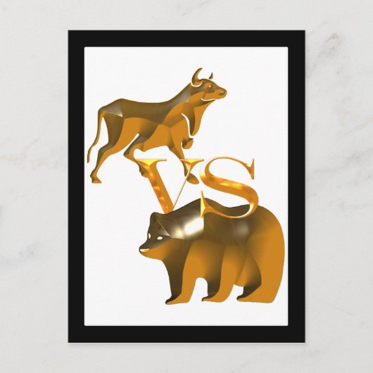 Bull Market VS Bear Market Postkarte (Vorderseite)