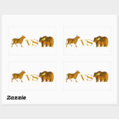 Bull Market VS Bear Market Rechteckiger Aufkleber (Blatt)