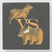 Bull Market VS Bear Market Steinuntersetzer (Vorderseite)