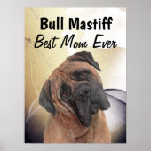 Bull Mastiff Best Mama Poster (Vorne)