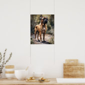 Bull Mastiff Dog Art Print Poster (Küche)