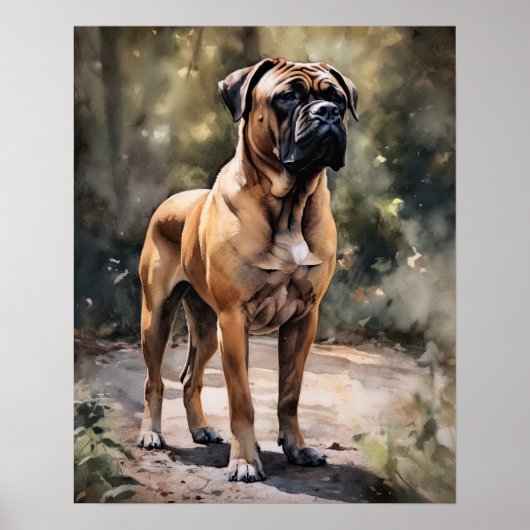 Bull Mastiff Dog Art Print Poster (Vorne)