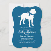 Bull Mastiff Dog Baby Shower Blue Boy Einladung (Vorderseite)