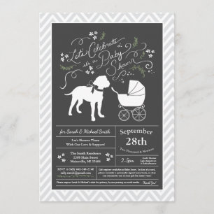Bull Mastiff Dog Babydusche Einladung