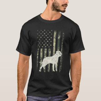 Bull Mastiff Dog Vater Mama Camouflage USA Flag T T-Shirt
