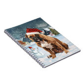 Bull Mastiff Dog Winter Wunderland Weihnachtsfreud Notizblock (Rechte Seite)