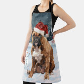 Bull Mastiff Dog Winter Wunderland Weihnachtsfreud Schürze (InSitu)