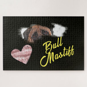 Bull Mastiff Eyes Solid Color 1000 Stück Puzzle