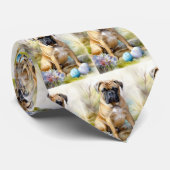 Bull Mastiff Hund mit Ostereiern Urlaub Krawatte (Gerollt)
