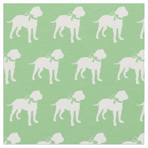 Bull Mastiff Hund Silhouette Bullmastiff Sage Gree Stoff