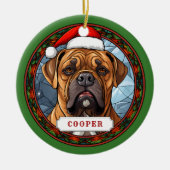 Bull Mastiff Keramik Circle Ornament (Vorne)