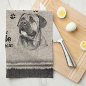 Bull Mastiff Kunst, wenn alles versage Zitat Geschirrtuch (Viertel Falte)