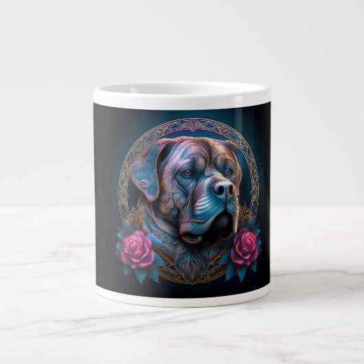 Bull Mastiff Peers durch ein Zeitportal Jumbo-Tasse (Vorderseite)