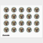 Bull Mastiff Round Stickers (Blatt)