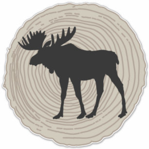 Bull Moose Animal Nature Rustic Aufkleber