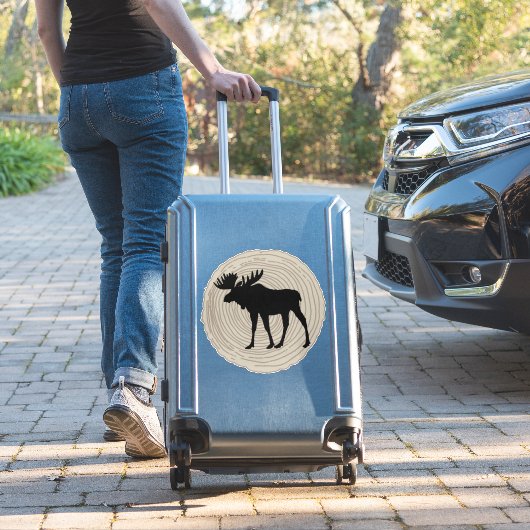 Bull Moose Animal Nature Rustic Aufkleber (Koffer Insitu)