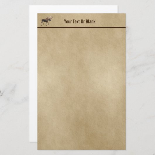 Bull Moose auf altem Papier (Vorne/Hinten)