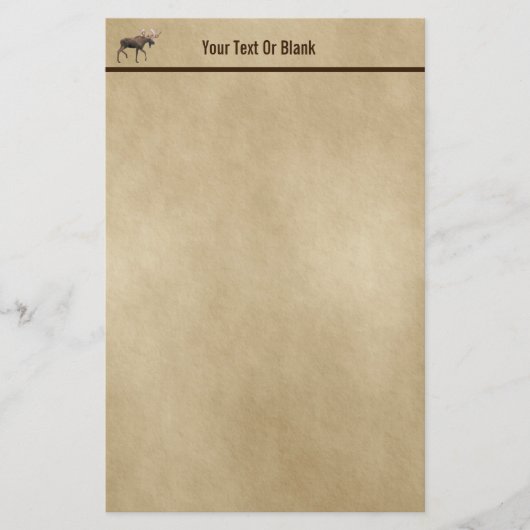 Bull Moose auf altem Papier (Vorderseite)