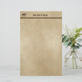 Bull Moose auf altem Papier (Stehend Vorderseite)