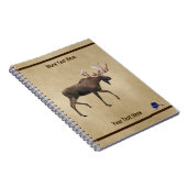 Bull Moose auf altem Papier Notizblock (Rechte Seite)