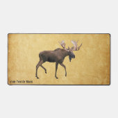 Bull Moose auf altem Papier Schreibtischunterlage (Vorderseite)