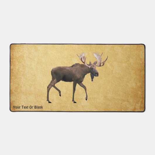 Bull Moose auf altem Papier Schreibtischunterlage (Vorderseite)
